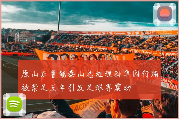 原山东鲁能泰山总经理孙华因行贿被禁足五年引发足球界震动